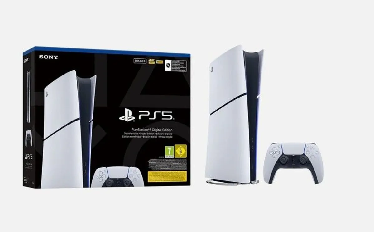 Sony PlayStation 5 Slim Digital Edition PS5 - New & Boxed - 825GB SSD You are welcome to collect from our store, the address is: Computers R US 8A the mall, Main Street, Lucan Village Lucan, Co. Dublin Ireland Postcode: K78 P9T0 Shop Tel No: 01-601055 - Image 1