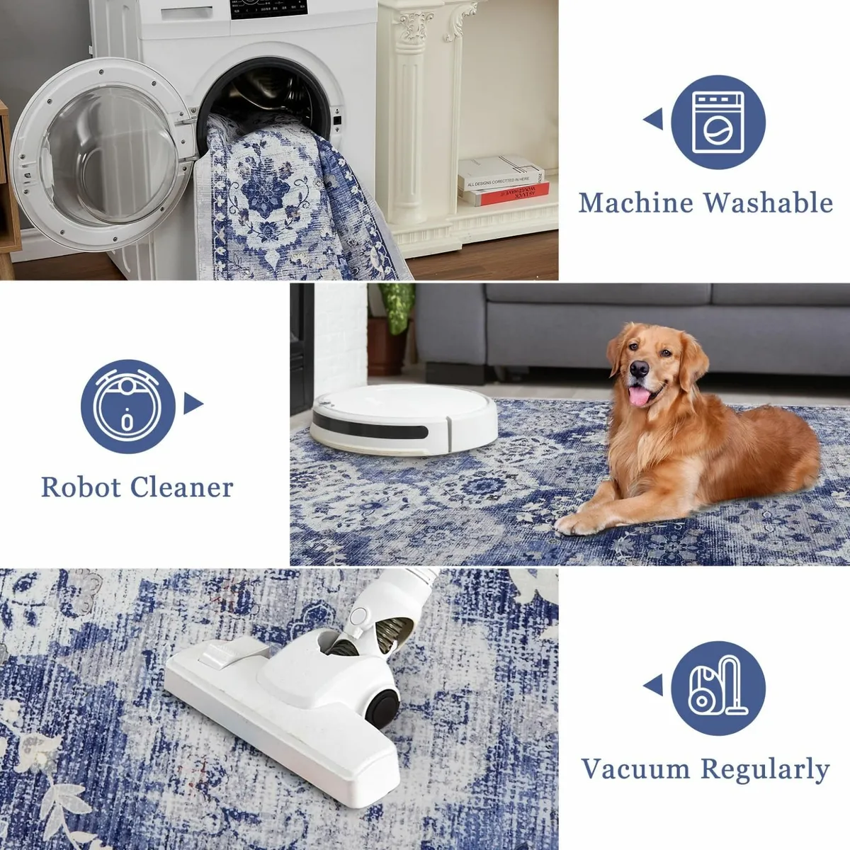 Large Rugs Living Room Washable Rug - 200x290cm - Image 2