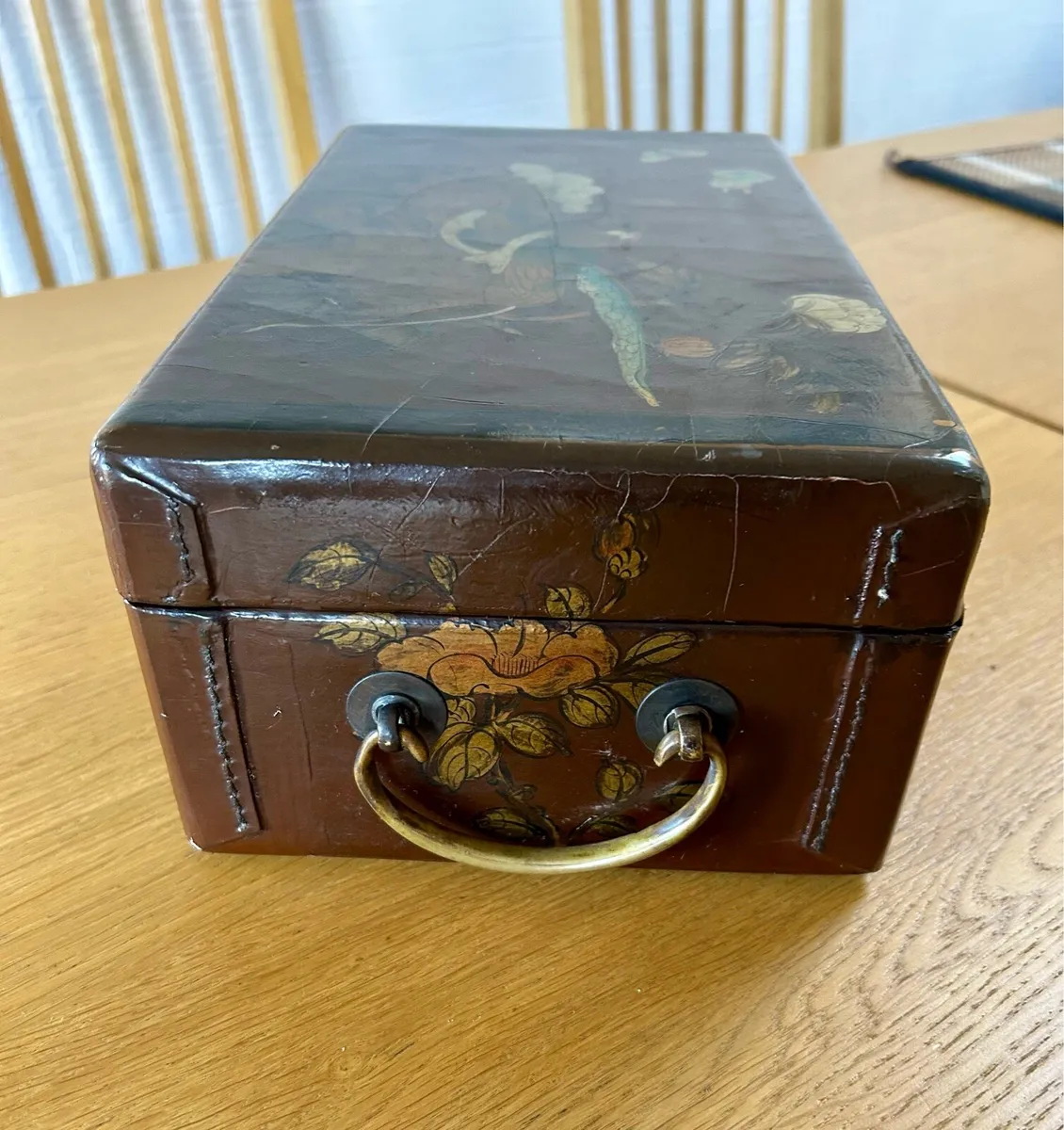 Vintage lacquered Chinese/Japanese keepsake box - Image 3