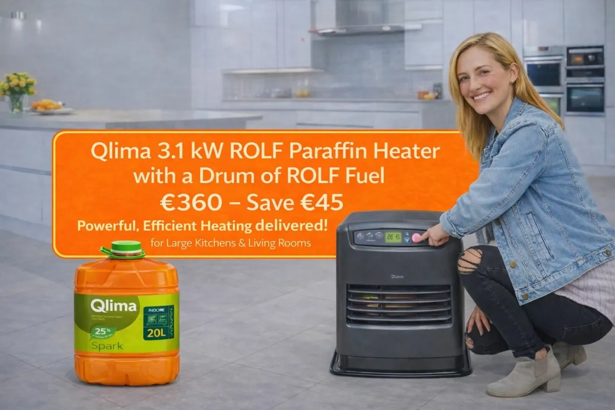Qlima 3.1 kW Paraffin Heater + 20L Fuel Delivered - Image 1