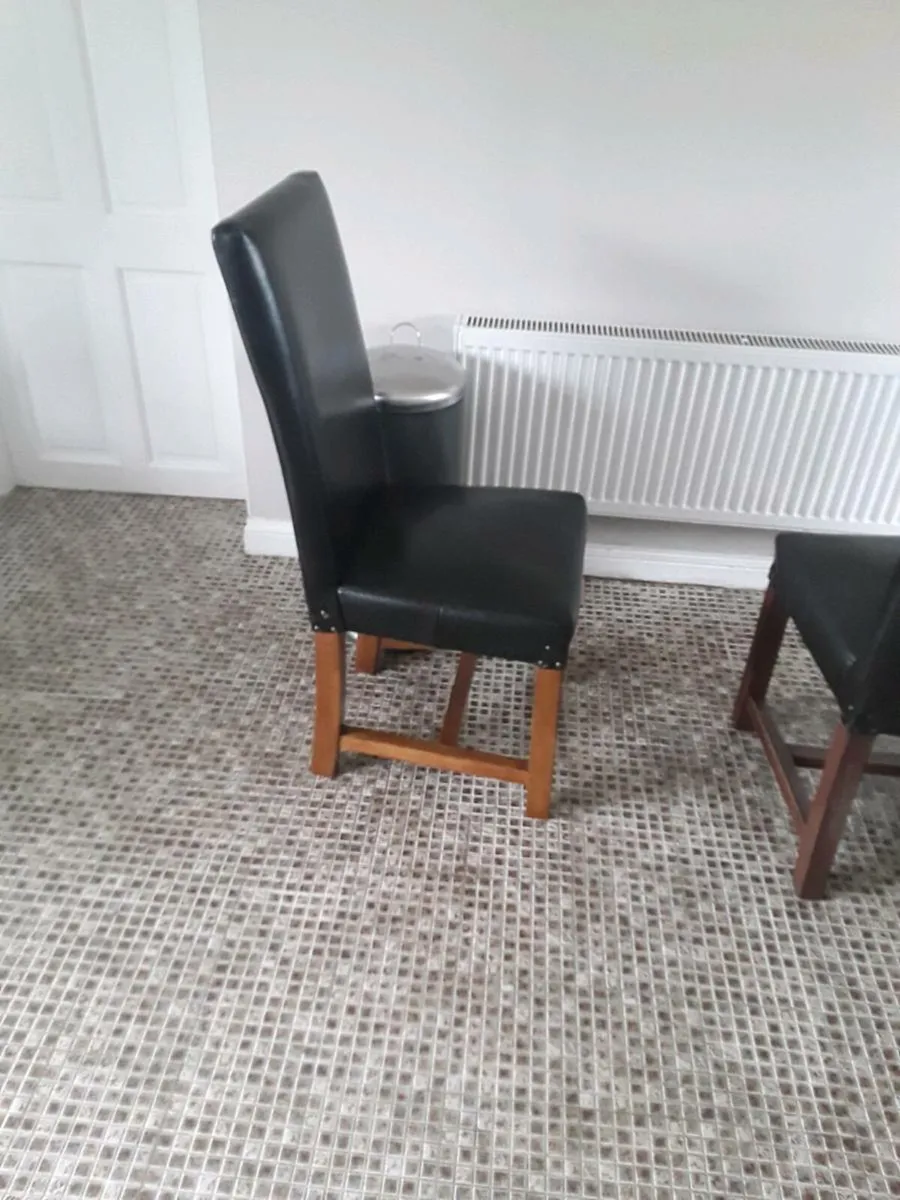 Dining chairs leather  x6 will sell seperate - Image 3