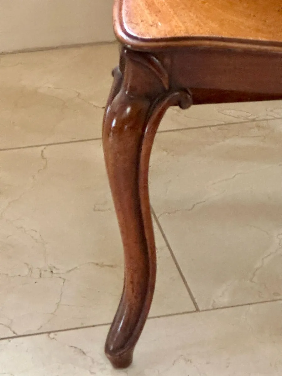 Antique Victorian Pair Hall Chairs - Image 2