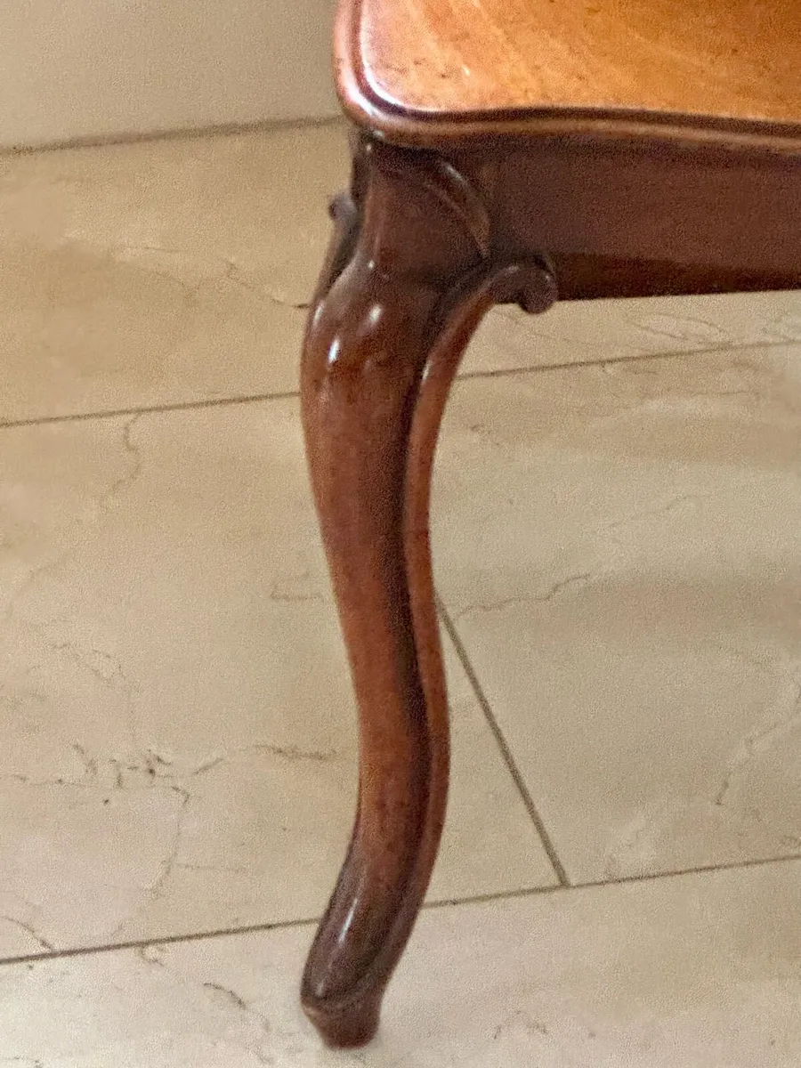 Antique Victorian Pair Hall Chairs - Image 3