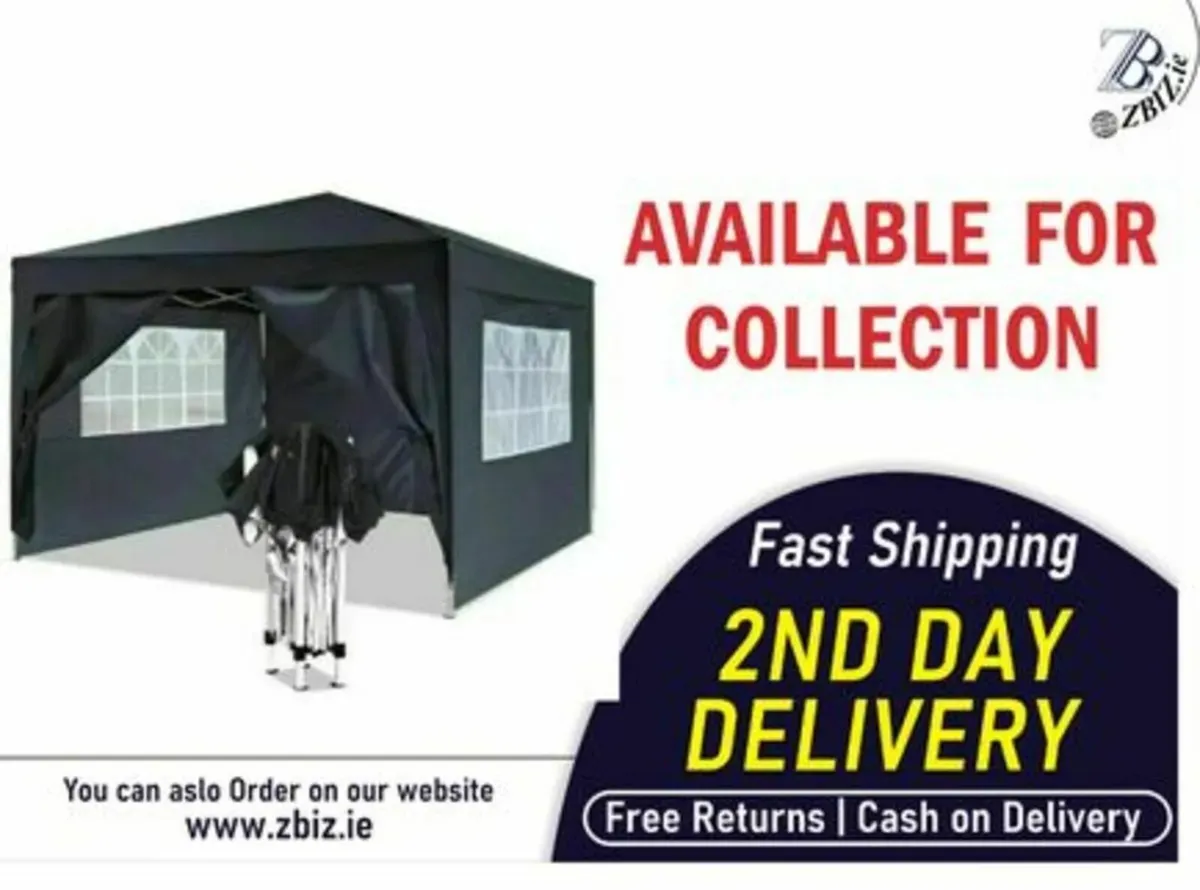 3x3m Pop-Up Gazebo Tent Waterproof Marquee - Image 1