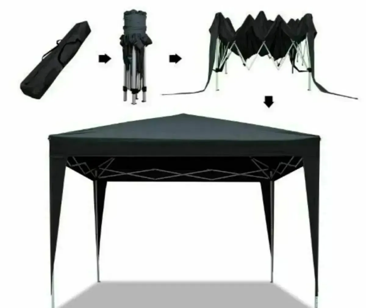 3x3m Gazebo Pop-Up Tent Waterproof Marquee - Image 3