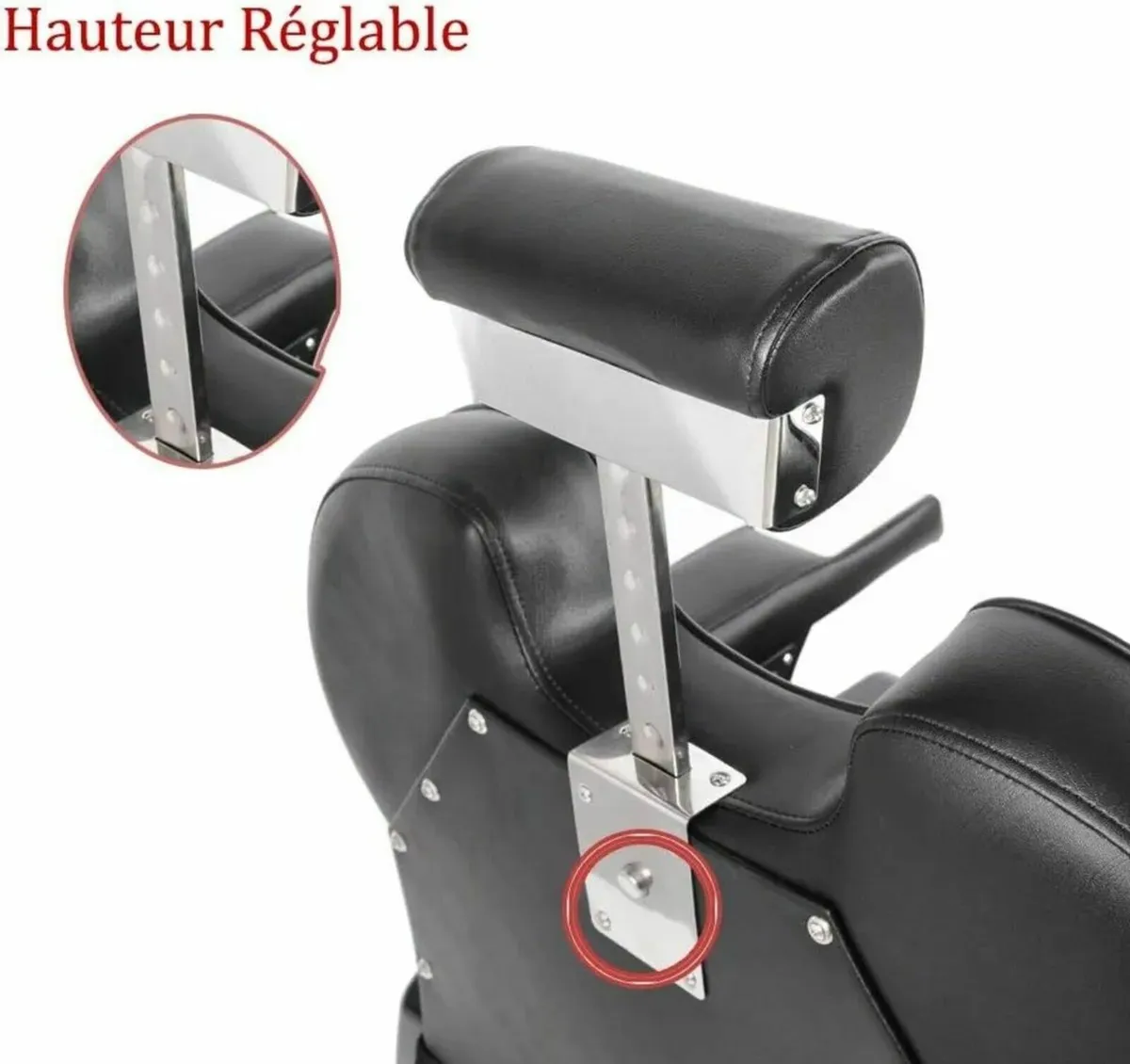 Barber Chair Professional Black Hydraulic Seat - Image 3