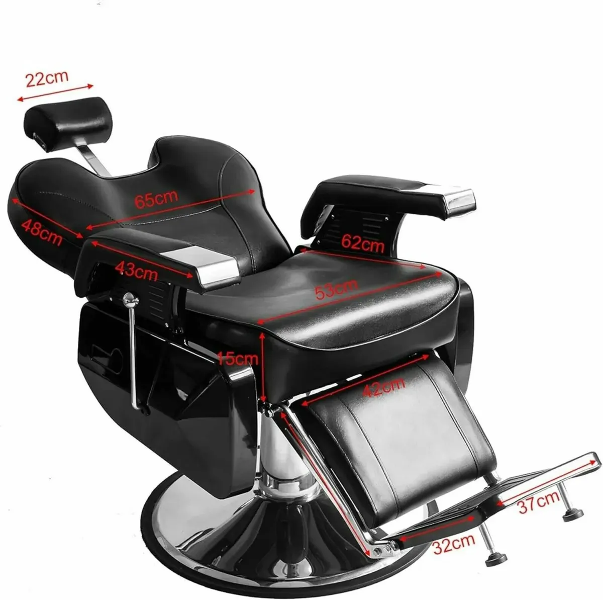Barber 360° Hydraulic Reclining Hairdressing Chair - Image 2