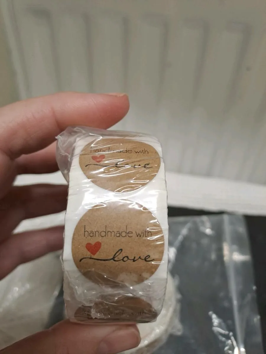 Handmade With Love Kraft Stickers - Image 2