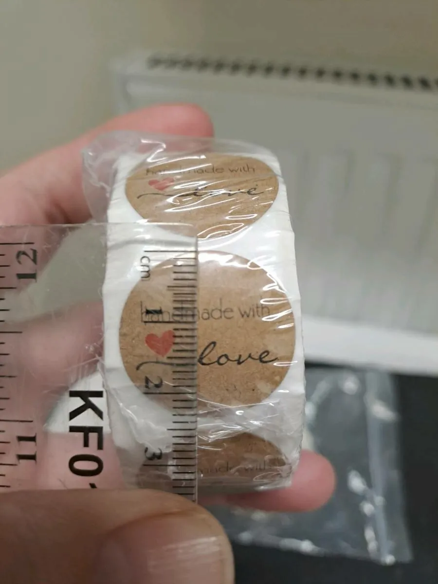 Handmade With Love Kraft Stickers - Image 3