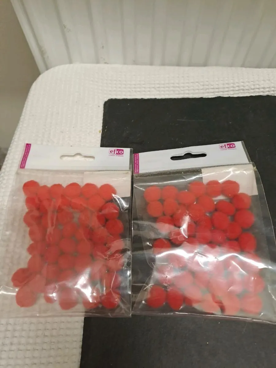 Efco Red Pom Poms - Image 1