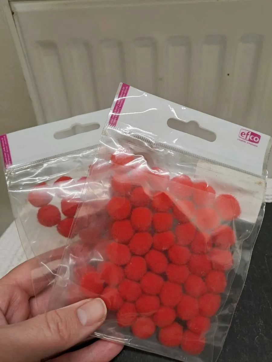 Efco Red Pom Poms - Image 2