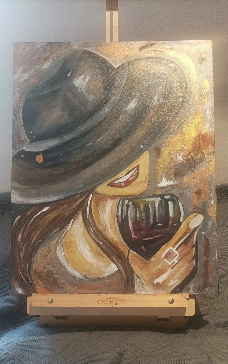 The picture is hand-painted