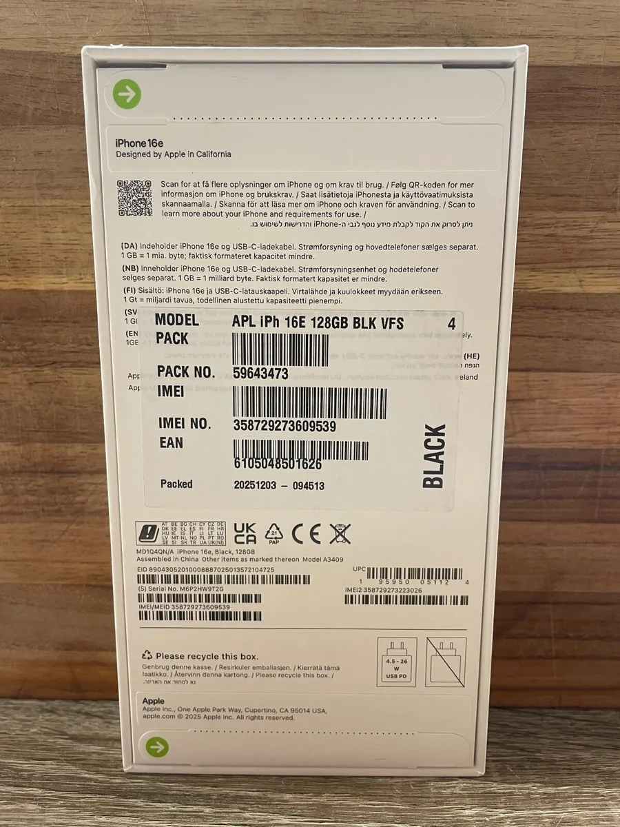 Brand New Apple iPhone 16e 128g Vodafone - Image 2