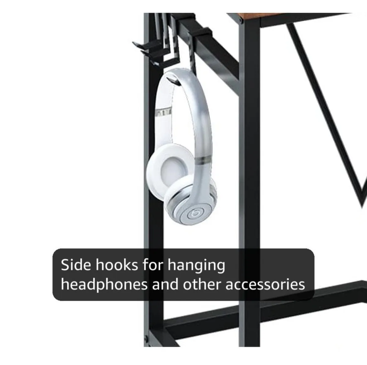 Computer Desk with Power Outlet, 107.5cm Reversibl - Image 2