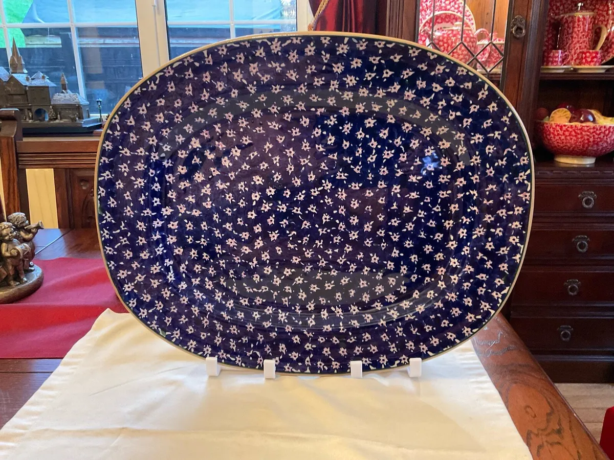 Nicholas Mosse blue lawn large platter - Image 2