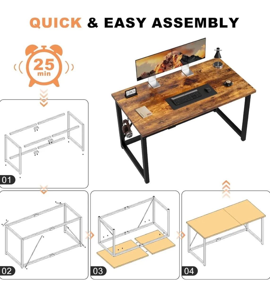 Computer Desk 120 x 50 x 75 cm - Image 2