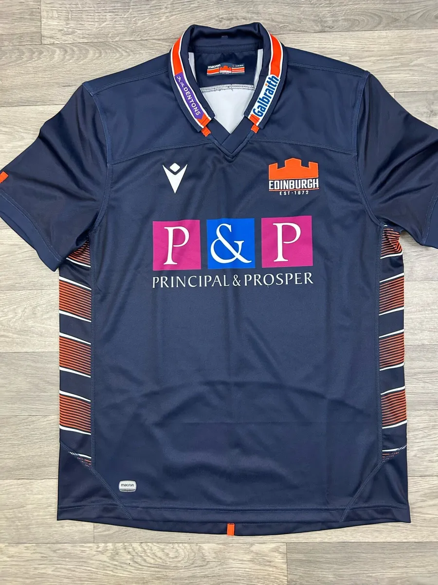 Macron Edinburgh Rugby Jersey Shirt Mens Large - Image 2