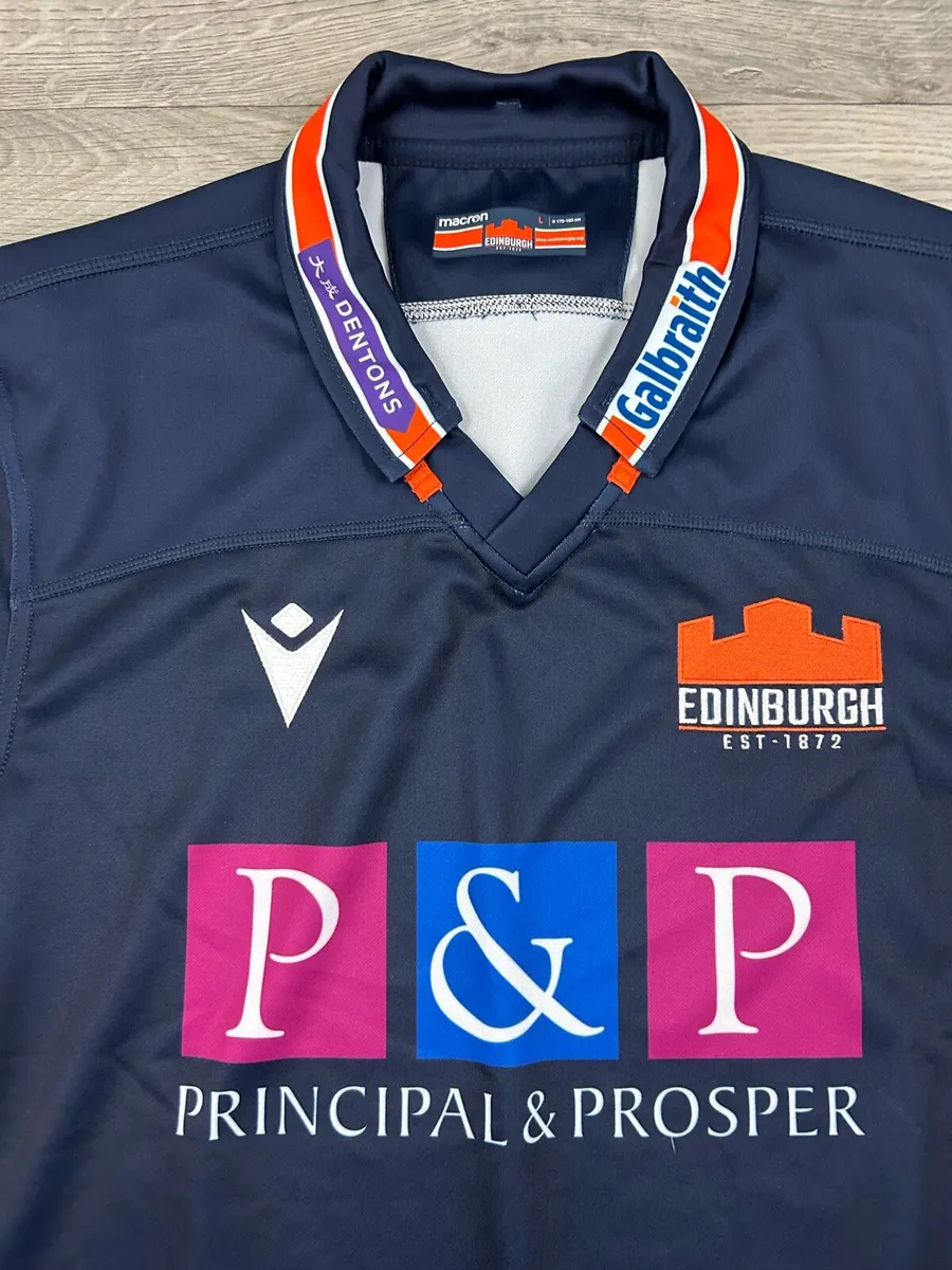 Macron Edinburgh Rugby Jersey Shirt Mens Large - Image 3