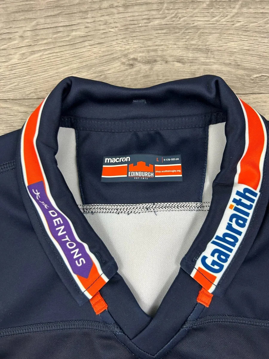 Macron Edinburgh Rugby Jersey Shirt Mens Large - Image 4