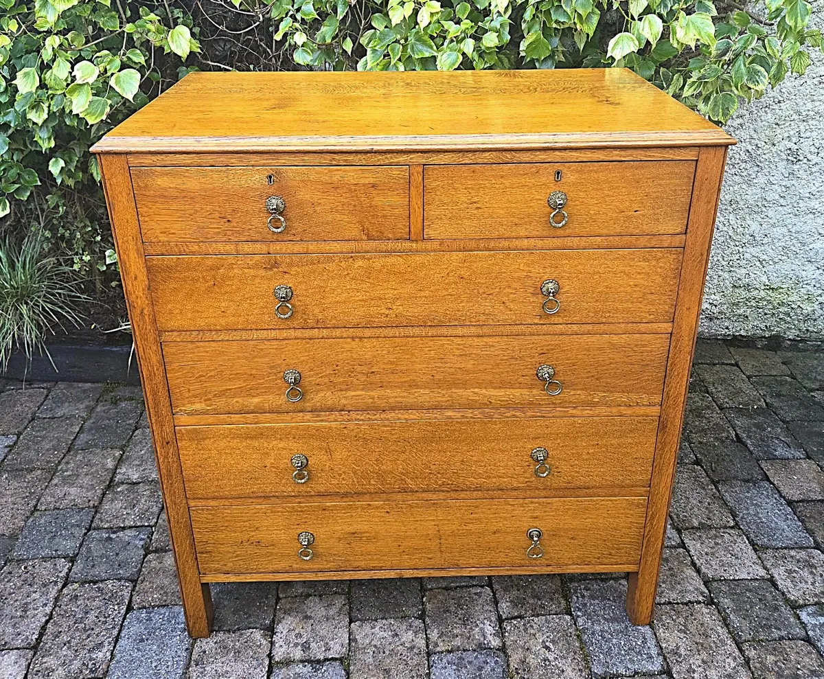 1920s Oak Chest - Image 2