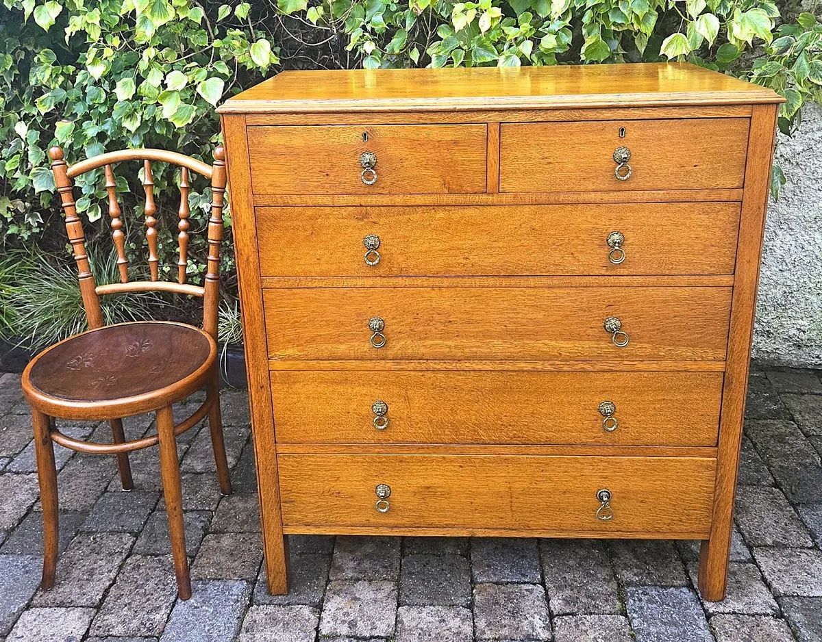 1920s Oak Chest - Image 4