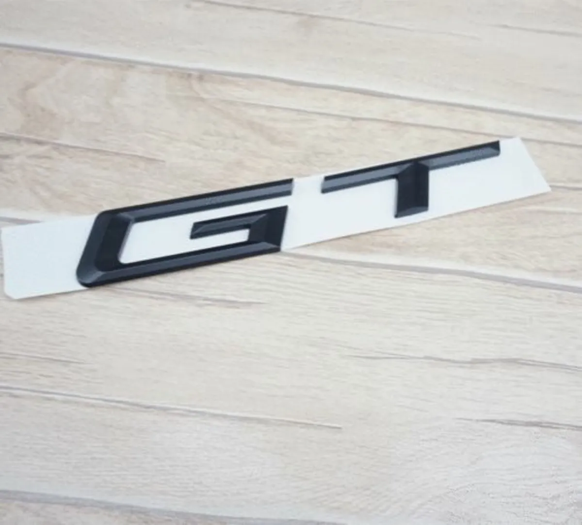 Matte Black " G T " Number Trunk Letters Badge Emb