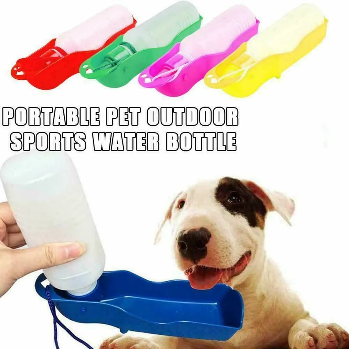 1Pcs Red Pet Cat Dog Bottle Water Dispenser Outdoo