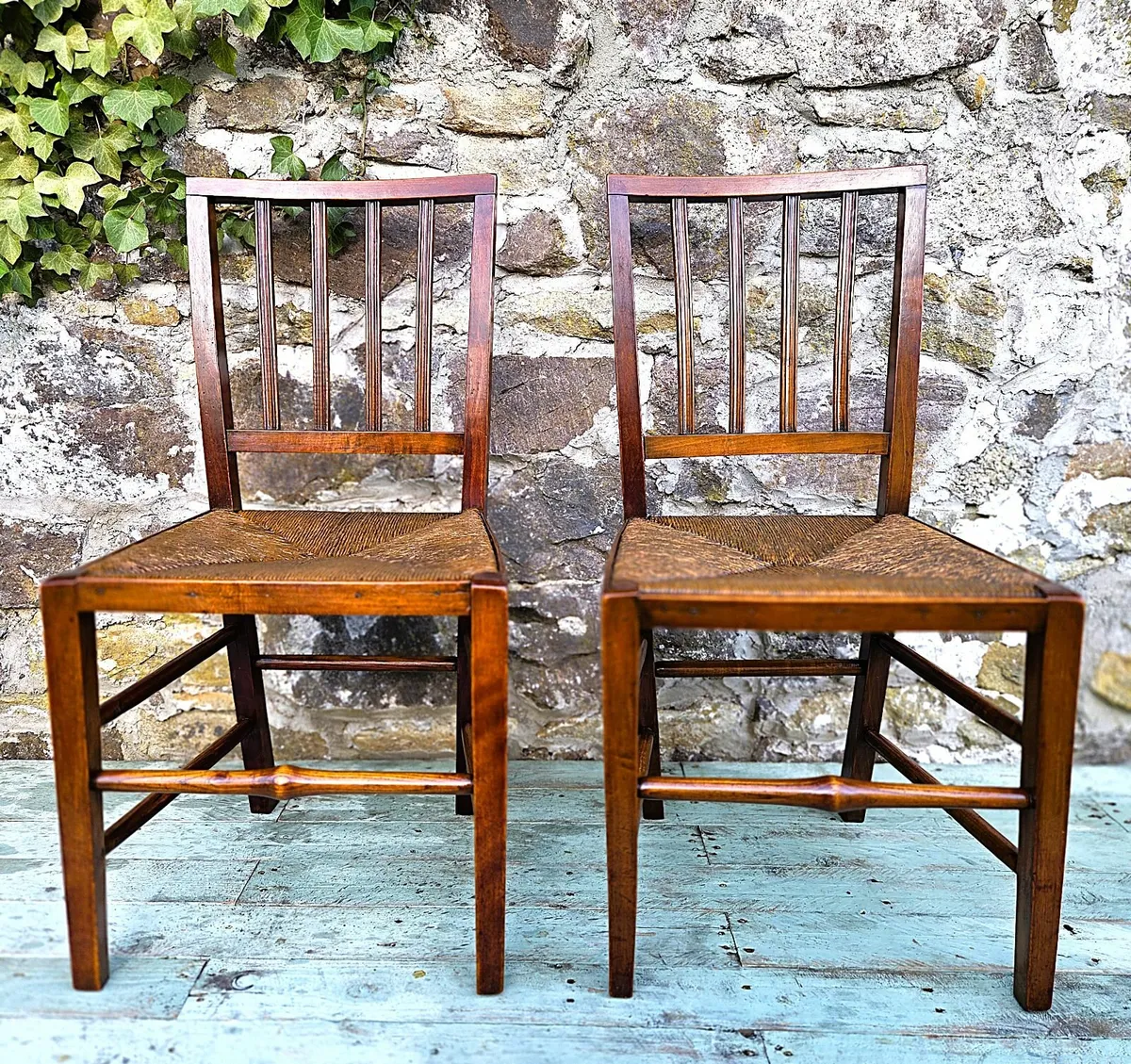 Antique French Farmhouse Chairs- Circa 1900 - Image 2