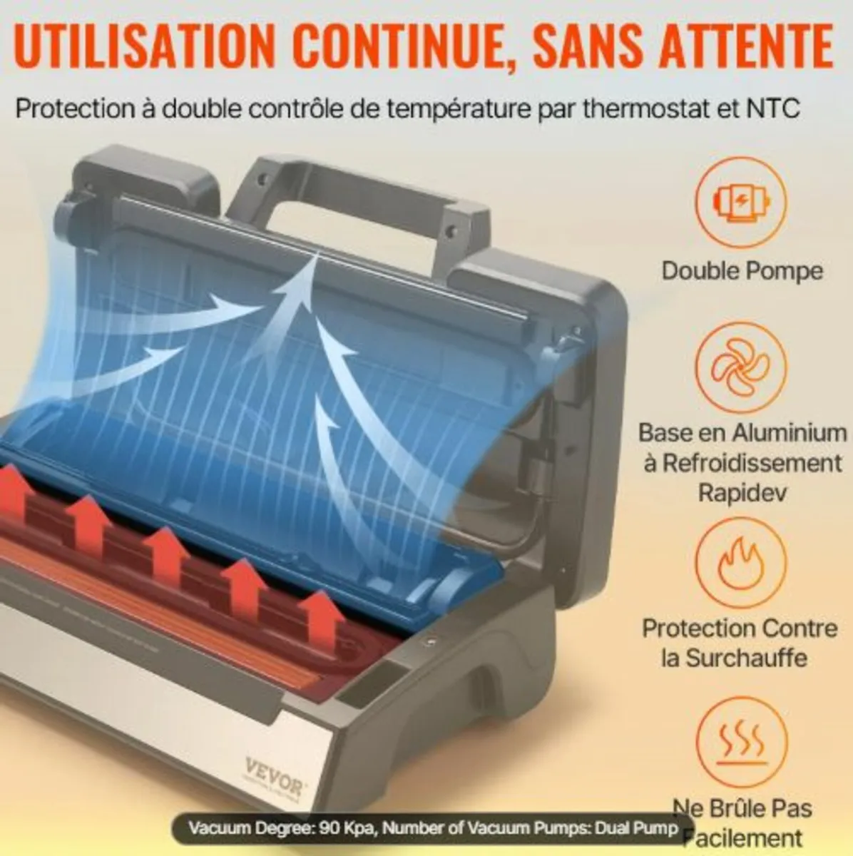 Vacuum Sealer Machine Food Preservation Storage - Image 3