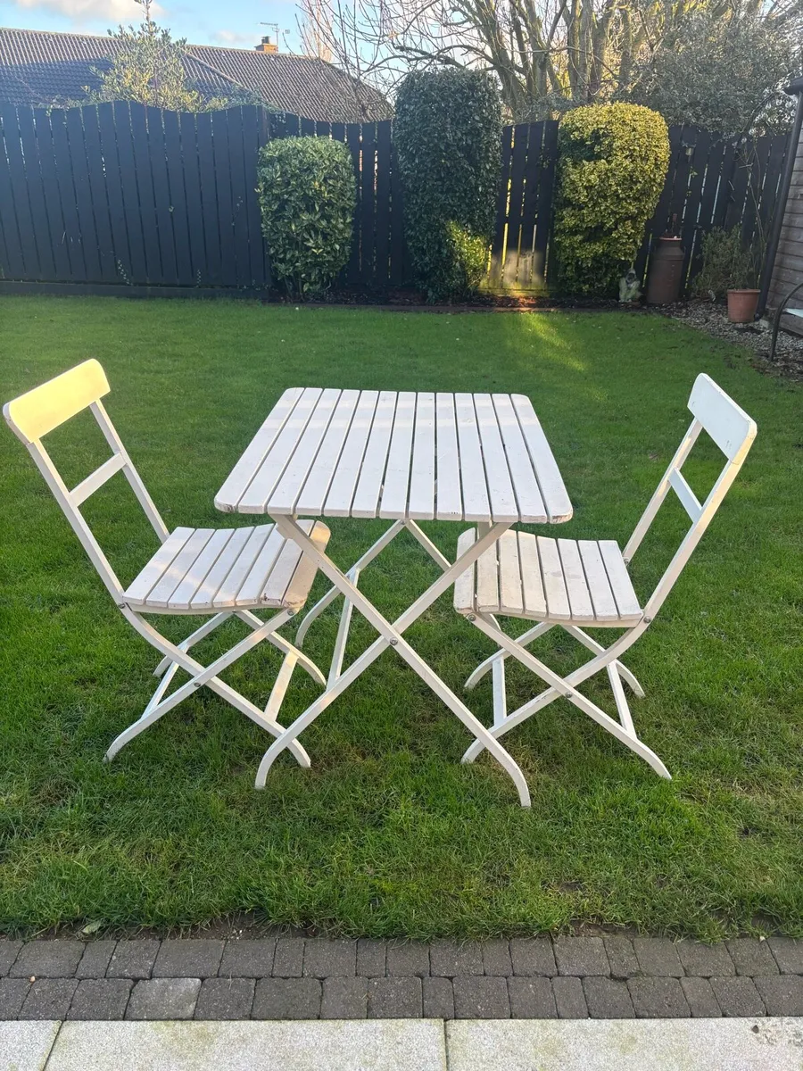 Folding Bistro Garden Set - Image 1