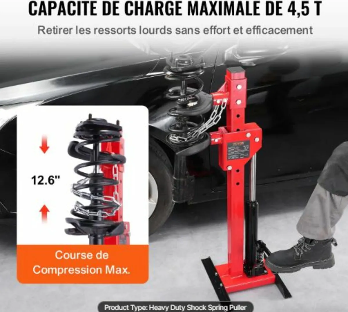 Strut Spring Compressor, 4.5 Ton/4499.6 kg - Image 2