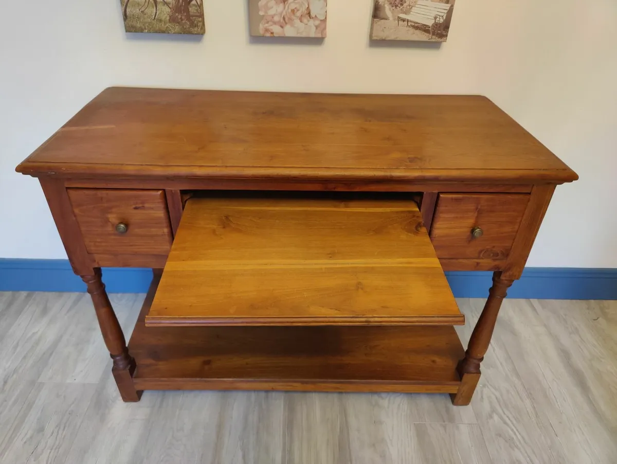 Solid Teak computer/writing  desk and chair - Image 3