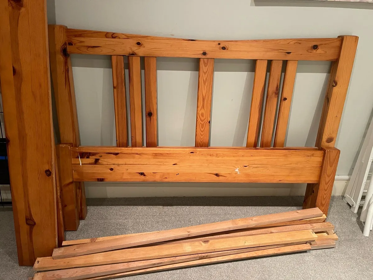 Lovely 4 Ft 6” Wooden Double Bed Frame - Deliver - Image 2