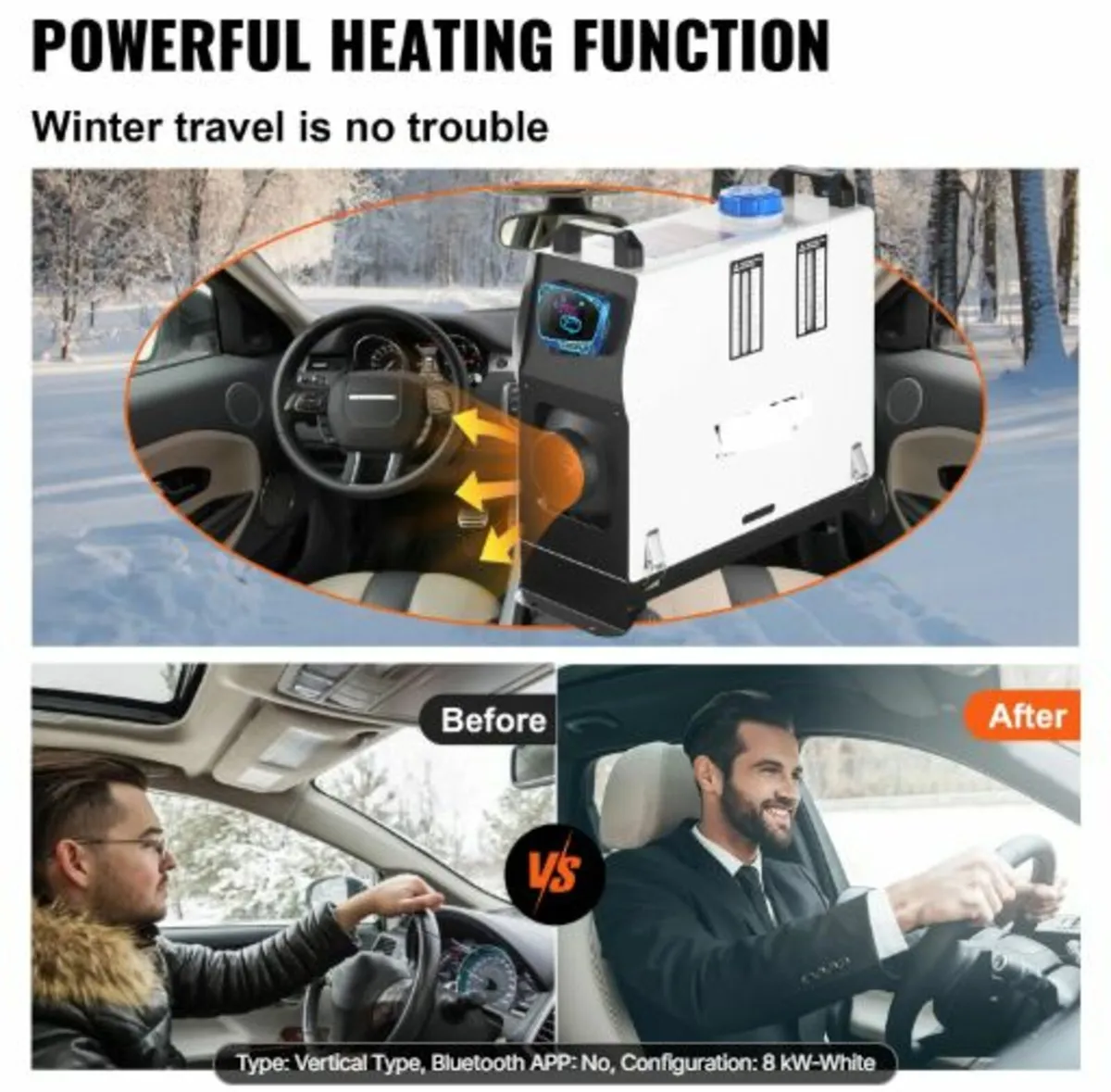 Orange Diesel Air Heater, 5-8KW Parking Heater, - Image 3