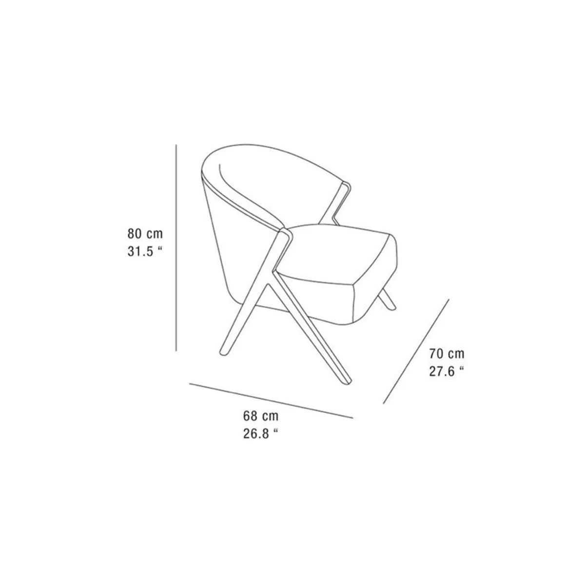 Upholstered boucle accent chair - Image 3