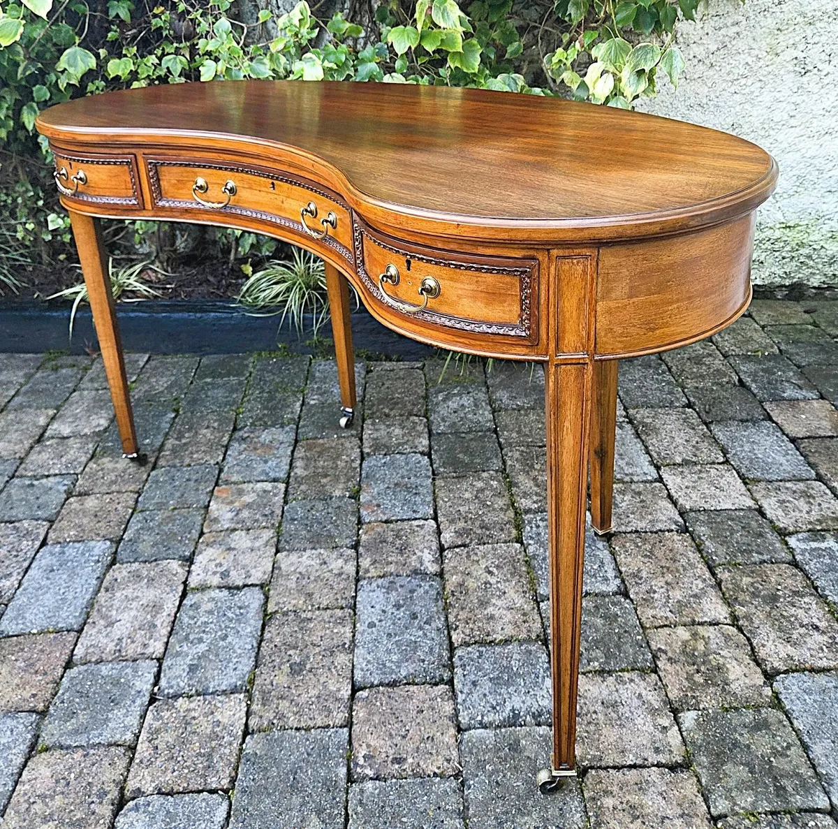 Edwardian Kidney Shaped Table- Circa 1910 - Image 2