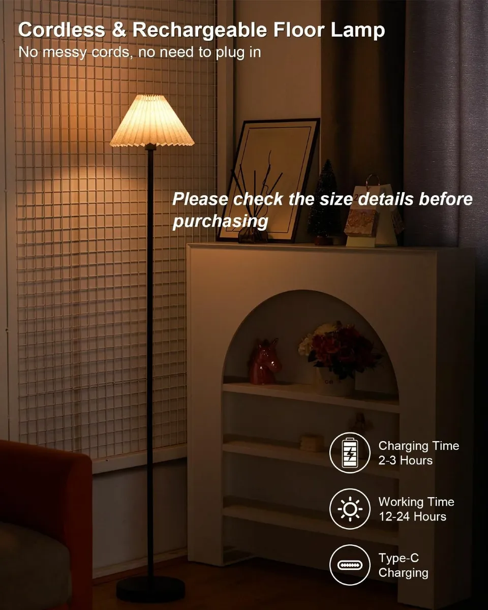 Rechargeable Cordless Floor Lamp for Bedroom - Image 2