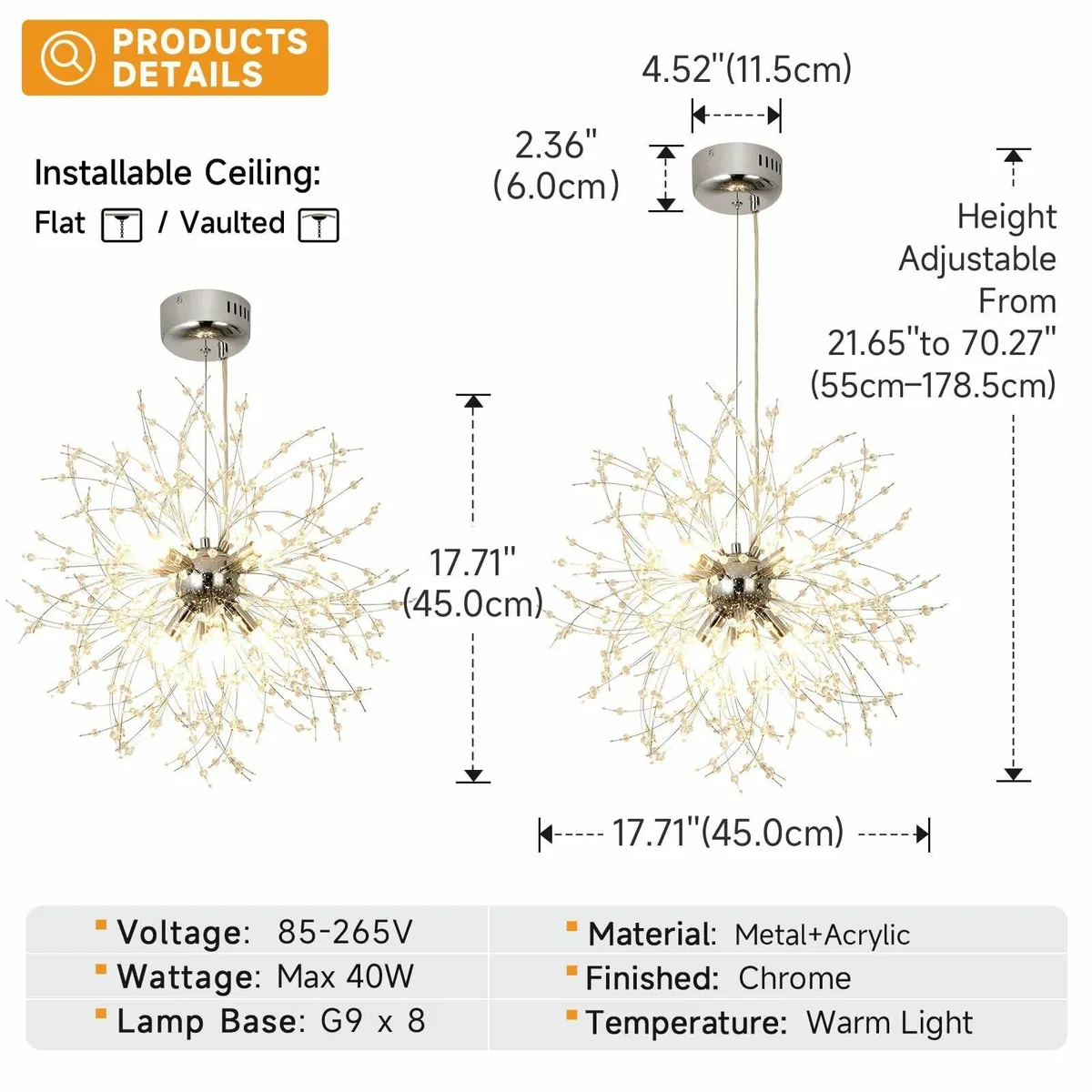 Modern Firework Chandeliers Dandelion Pendant - Image 4