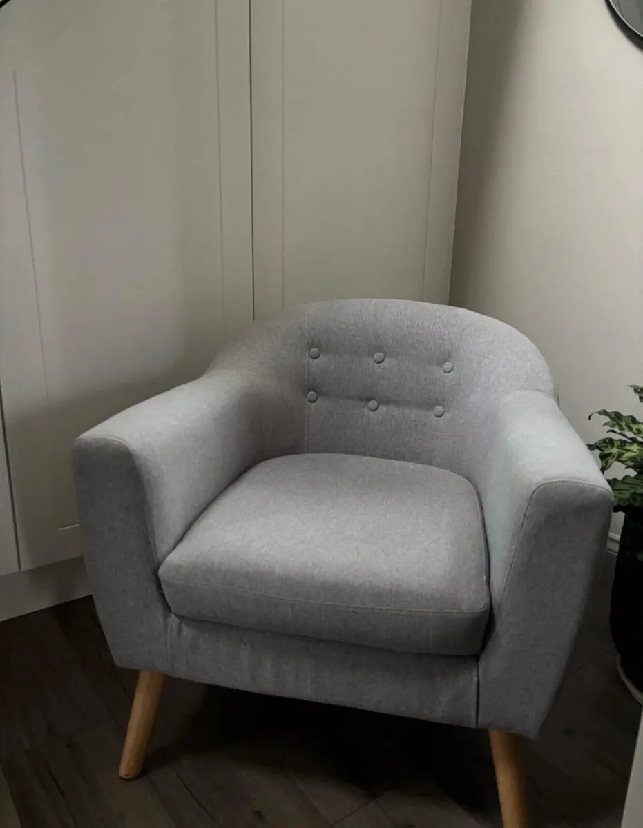 Grey Accent Chair - Image 2