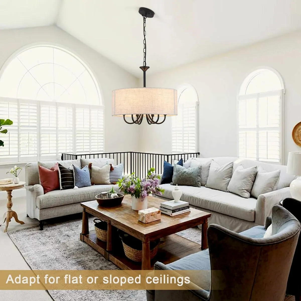 Black Chandelier 6-Light Chandeliers Ceiling - Image 4