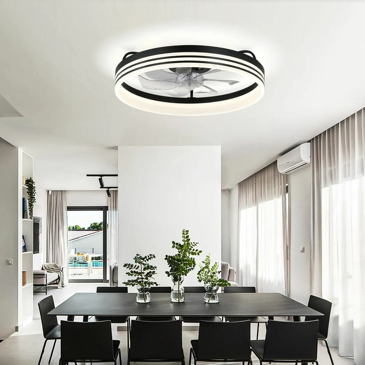 Modern Ceiling Fan With Dimmable Lights - Low - Image 3