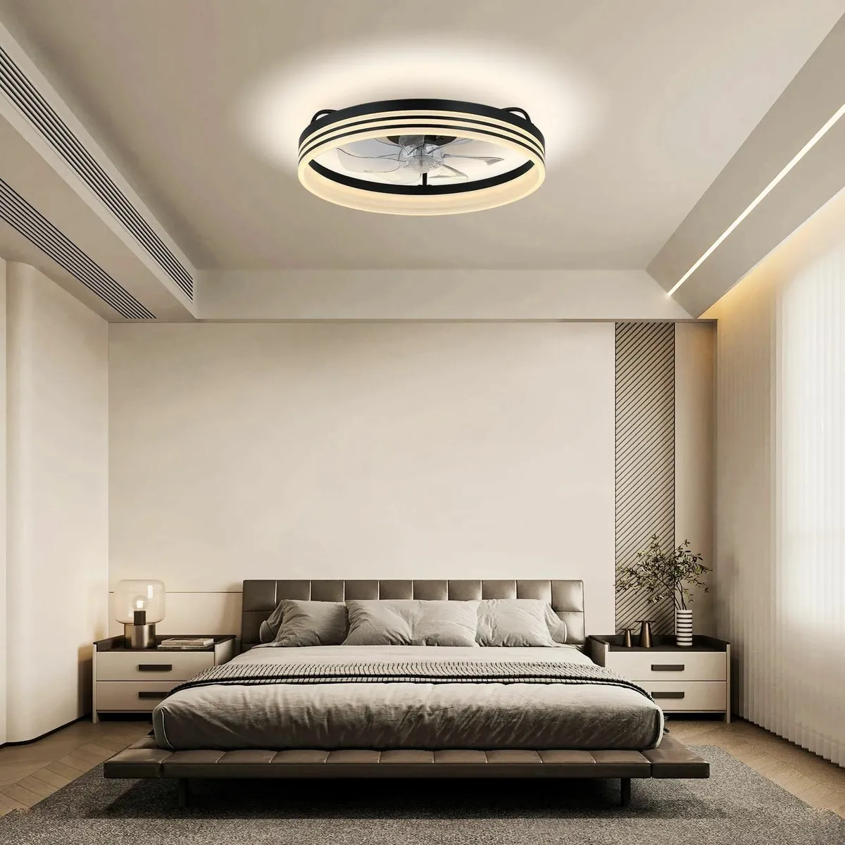 Modern Ceiling Fan With Dimmable Lights - Low - Image 4