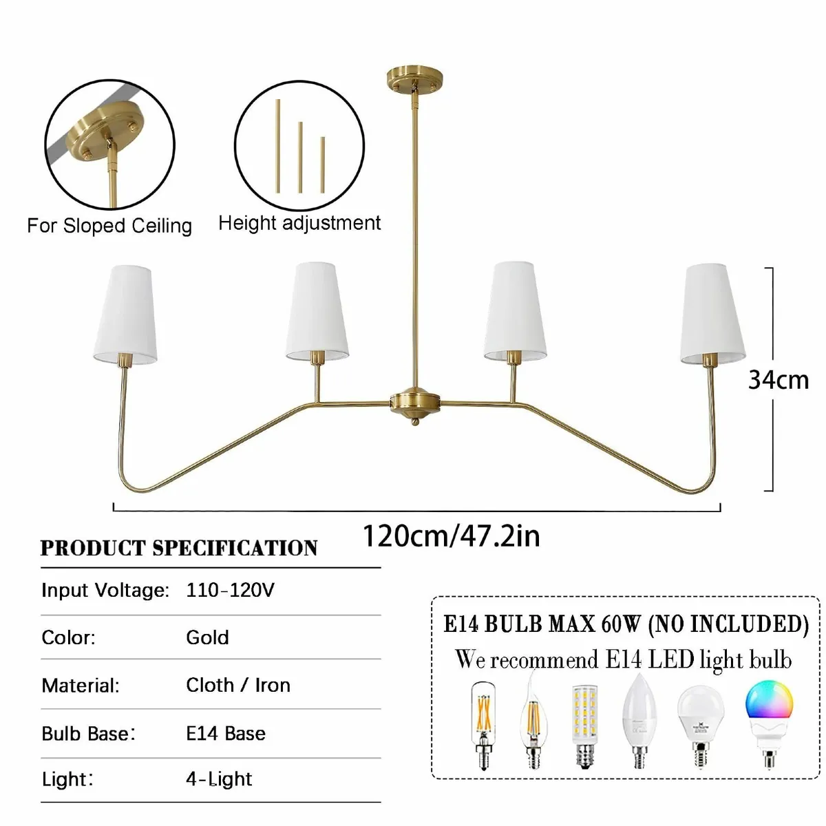 Modern Chandelier Linear Kitchen Island Lighting - Image 2