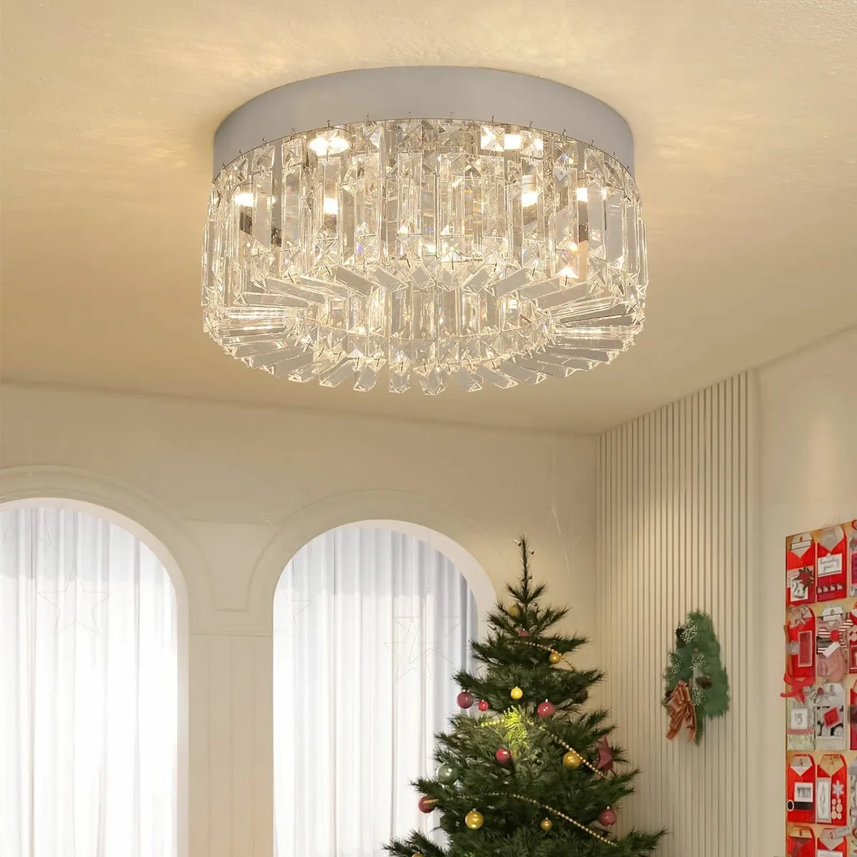Crystal Chandeliers for Living Room Flush Mount - Image 1