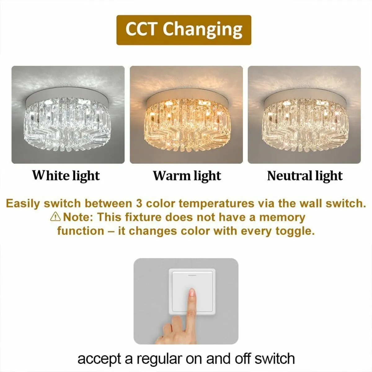 Crystal Chandeliers for Living Room Flush Mount - Image 3