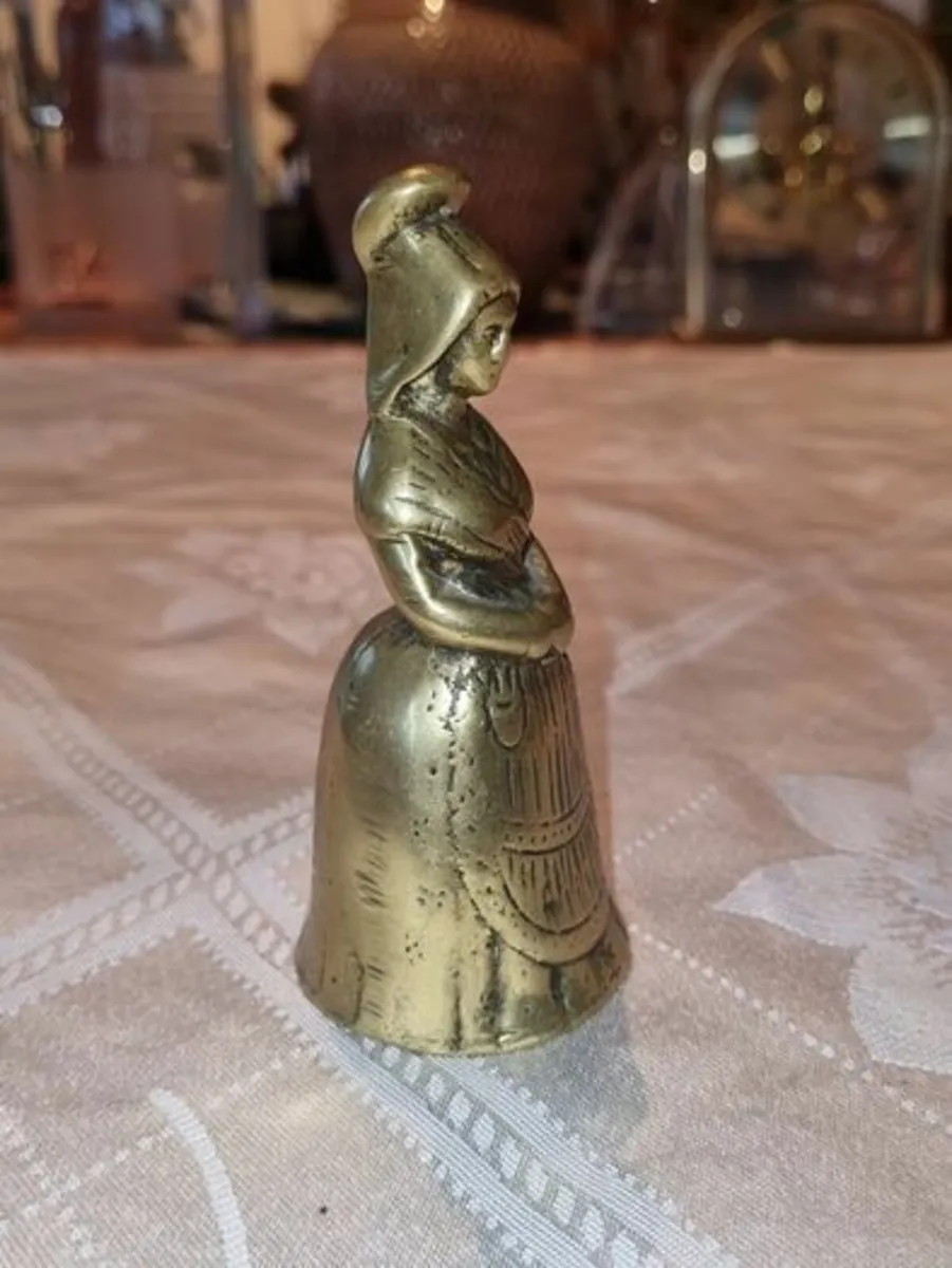 Vintage Brass Lady Bell - Image 2