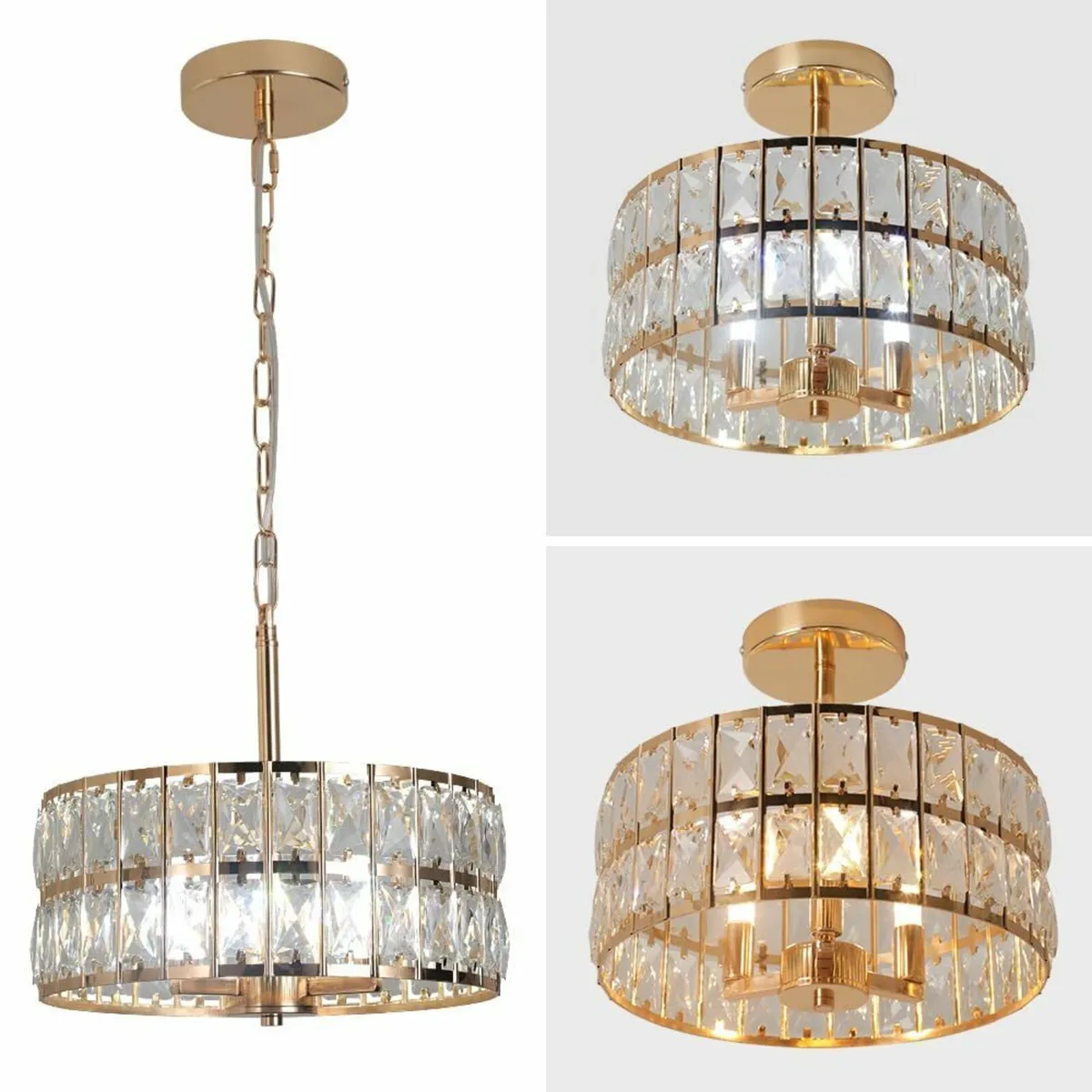 Modern Crystal Chandelier Ceiling Lights Pendant - Image 1