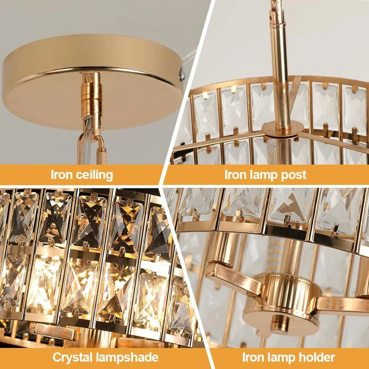 Modern Crystal Chandelier Ceiling Lights Pendant - Image 4