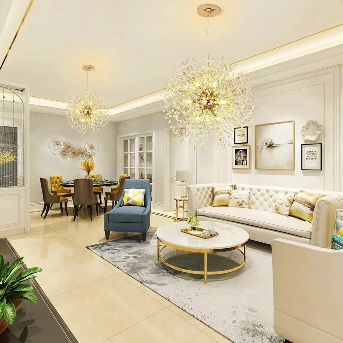 Modern Crystal Dandelion Pendant Lights Ceiling - Image 2