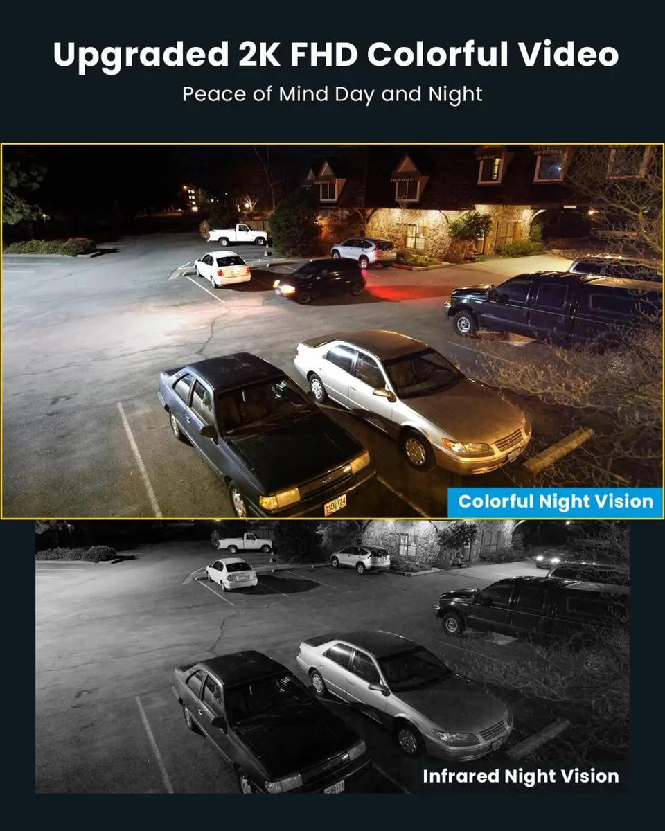 Floodlight Camera 2K Outdoor Security Light with - Image 3